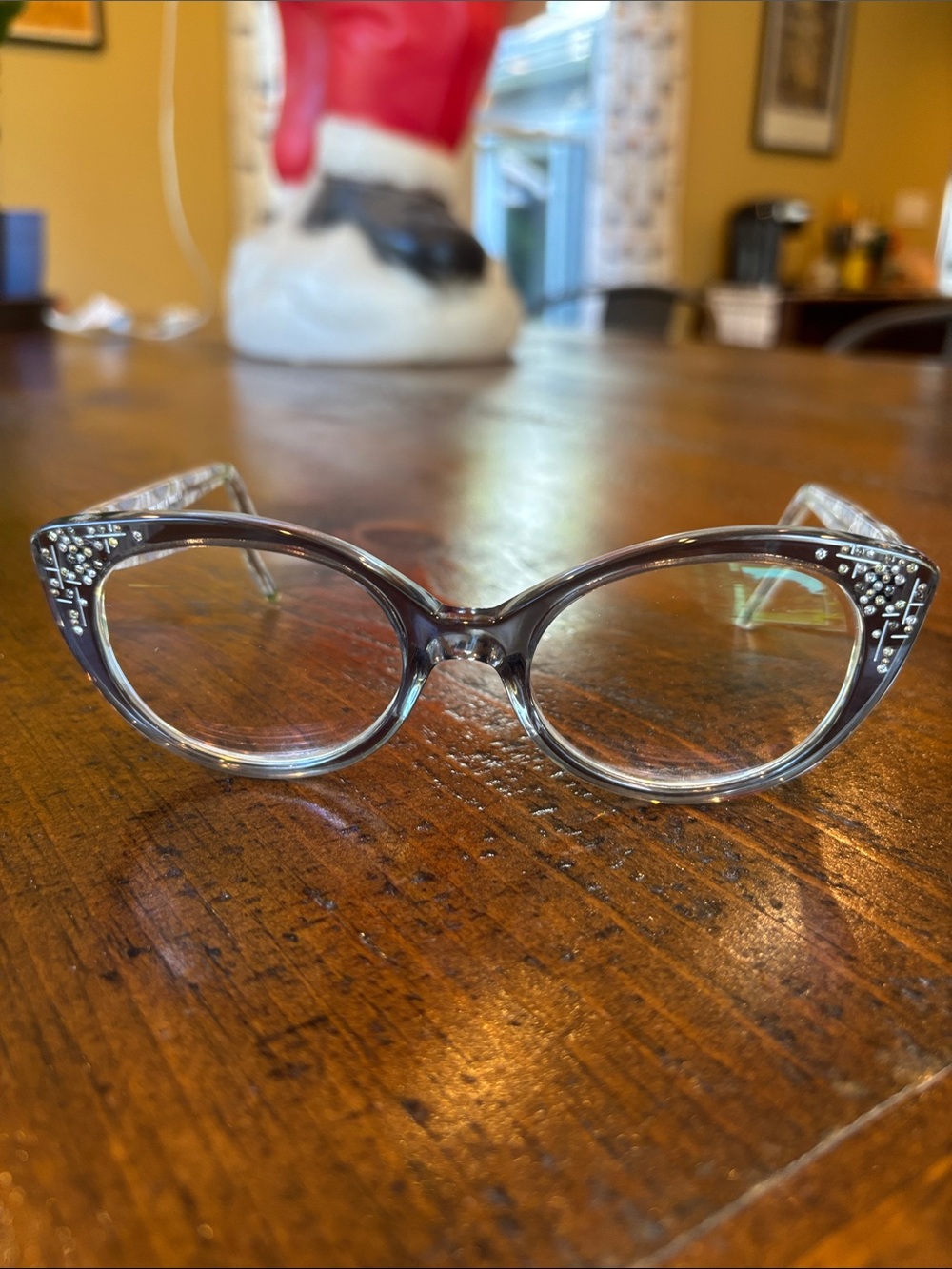 Francis Klein Grey Crystal Eyeglasses